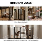 4-6 Panels Folding Pet Gate Adjustable Free Standing Pet Fence For Dog Indoor