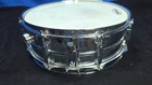 80 s Ludwig Rocker 8-lug Snare Drum Steel Chrome Black White Badge Original 14x5