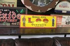 Rare Lee Overall Union Made Dealer Porcelain Metal Work Wear Denim Jeans Clothes