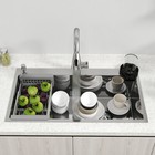 28  30  32  Drop In Kitchen Sink Stainless Steel Single Bowl Top Mount Silver