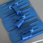 Set Of 3 Blue Plastic Mop Pad Holders With Hook   Loop Attachment