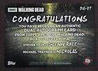 2018 Topps Walking Dead Dual Auto 4 5 Steven Yeun Glenn Rhee Nicholas
