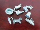 Vintage Monopoly 8 Metal Pewter Game Player Pieces Parker Brothers