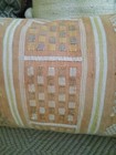 Vintage Moroccan Sabra Silk Fabric Custom Pillow 34x16 Ethnic Coastal Boho Decor
