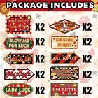 20 Pieces Casino Party Decorations Vegas Themed Party Directional Signs Casino S