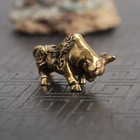 Chinese Old Antique Collectible Brass Cattle Pendant Hand Piece Statue 