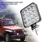 8pcs 80w Led Work Light Truck Offroad Tractor Flood Lights 12v Square 4 Inch New