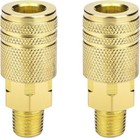 2 Packs 1 4  Npt M-style Quick Connect Air Hose Fittings  High Flow Industria   