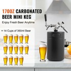 Pressurized Growler Mini Beer Keg Draft Beer Growler Home 170oz 5l Black Keg