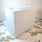 White Micro-atx Mini Tower Pc Case Glass Side W Fans Handle Portable  damaged 