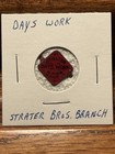 Strater Bros  Branch Days Work Vintage Tin Tobacco Tag