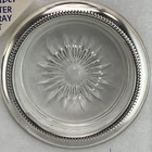 Vintage Italy Leonard Crystal And Silver Coaster Ashtray Set 4 Piece New Sealed