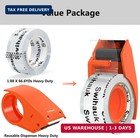Swihauk 1 88 In X 66 6 Yds Heavy Duty Packing Tape With Dispenser  Strong   Dura