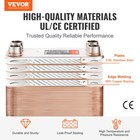 Vevor 100 Plate Heat Exchanger 4 1-1 4  Mnpt Ports 5 x 12  Brazed 316l St  Steel