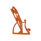 Vintage Cast Iron Cookbook Bible Stand Metal Recipe Book Holder Orange