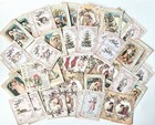 Christmas Card Lot Of 50  Shabby Chic Vintage Xmas Cards Christmas Crafts   xc52