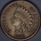 1859 Indian Head Cent Ch vf   One Year Type  1st Year Indian Head   1080p Video 