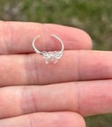 Beautiful Gift  4 Women s Solid Metal 925 Silver Butterfly Toe Ring Foot Jewelry