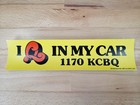 Vintage Kcbq 1170 San Diego Radio Station Bumper Sticker  i Q In My Car 