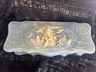 Vtg Real Genuine Incolay Stone Handcrafted  Cherubs  Trinket Jewelry Box Usa