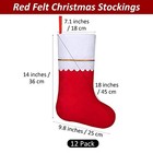 Anvavo Pack Christmas Stockings Red Felt Xmas Fireplace Hanging 18 Inch 12