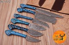 6 Pieces Custom Handmade Forged Damascus Steel Blade Chef Knife Kitchen Set 1702