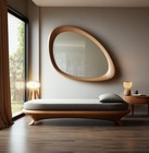 Mid Century Asymmetrical Wall Mirror Organic Mirror    rregular Mirror Home Decor