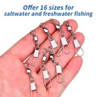 50pcs Fishing Barrel Swivel Rolling Snap Swivel Tackle Connector Assorted Size