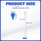 Graduated Dropper Pipettes Kit  2pcs 20ml Pipette With Rubber Cap  Clear