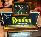 Reading Beer Illuminated Clock Sign Premium Beer Clock Ad Price Brothers
