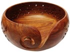 Vintage Rosewood Handmade Wooden Yarn Bowl   Knitting Bowls   Crochet 6 x 3  Gif