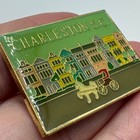 Vintage Charleston South Carolina Rainbow Row Houses Carriage Lapel Pin