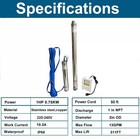 2 5  1hp Deep Well Submersible Pump  220v  13 Gpm  311ft Max  26 Stage 50ft Cord