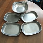 Vintage Royal Wilton Pewter Wilton Columbia  Pa Pewter Dish bowl 4 Steak Plates
