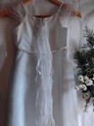 Flowergirl first Communion A-line Dress Girls Size 7 Organza Cap Sleeve