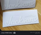 2pcs White Jackson Guitar Headstock Vinyl Uv Transfer Waterproof Decals Sticker