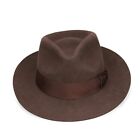 100  Wool Felt Fedora Trilby Hand Made Wider Brim Gents Hat