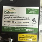 K2 Pumps Shallow Well Jet Pump 1 2hp Lead Free Thermoplastic 115 230v Open Box