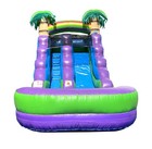 Pogo Inflatable Commercial Water Slide With Blower Purple Kids Bouncer Open Box