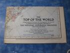 Vintage Large The Top Of The World Wall Map National Geographic October 1949 