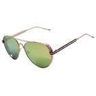 Men s Women s Sunglasses Fashion Oversize Pilot Designer Thick Frame Gold Metal