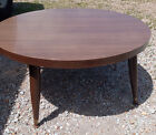 Mid Century Round Formica Top Walnut Coffee Table   ct-223 