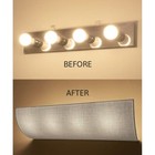 Vanity Light Cover Conversion Kit 32  W White Textured Fabric Shade Diy Upgrades