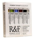 R f Handmade Paints Oil Pigment Stick Set - 6 Introductory Professional Colors