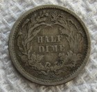 1868-s Seated Liberty Silver Half Dime Rare Key Date San Francisco Fine Scratch