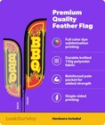 Lookourway Feather Flag Pole Kit 7 Feet Tall Fiberglass Pole Set Ground Spike