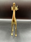 Vintage Brass Deer 1960   s Solid Unpolished Patina 6 5 In Tall