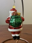 Rare Christopher Radko Red Ribbon Awareness Santa Ornament 6   