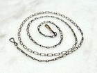 Vintage 24  Sterling Silver Navajo Handmade Paper Clip Link Chain Necklace 2 8mm