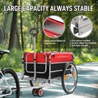Bicycle Cargo Trailer With 20    Tires pull Handle  Waterproof  For Easy Transport
